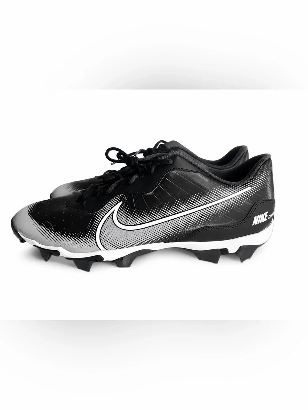 Nike Black & White Football Cleats with Bold Swoosh